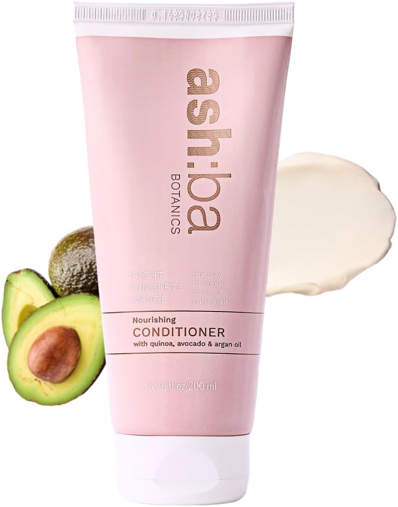 Ashba Botanics Nourishing Conditioner for Soft Smooth Hair & Max Nourishment (237 ml)  Reduces Dryness & Frizz  Blend of Organic Argan Oil Shea Butter & Avocado Oil  Paraben Silicone Free - Image 1