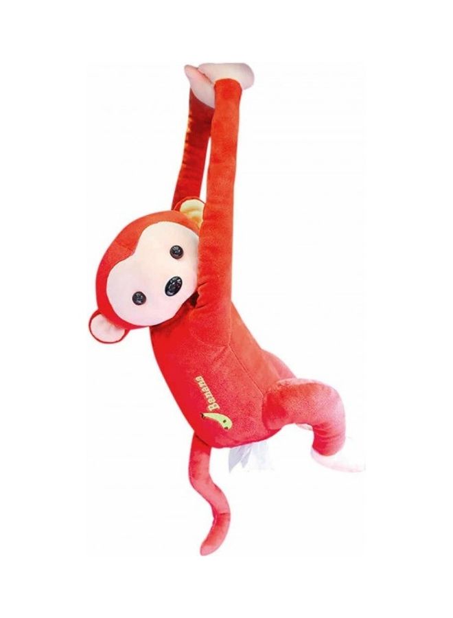 CATANES Unique Multi Purpose Tissue Paper Storage Monkey Shape Cartoon Tissue Dispenser Creative Monkey Tissue Box / Red - Image 1