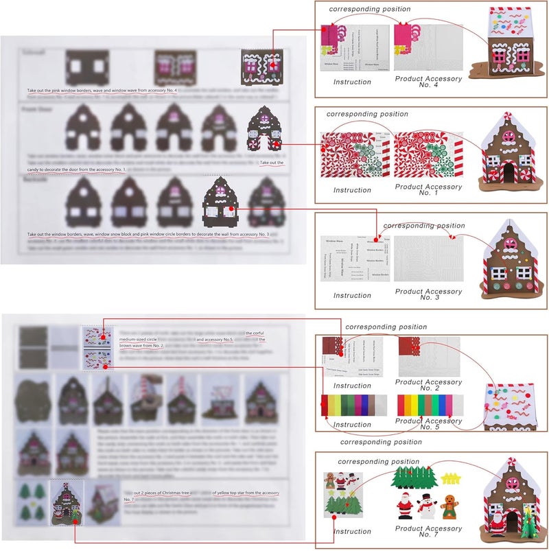 ELCOHO Gingerbread House DIY Craft Kit - Image 4