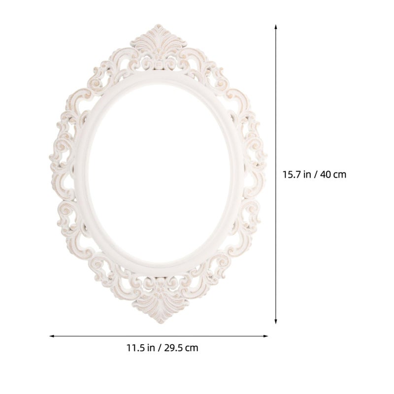 DIYEAH Vintage Picture Frames European Style Antique Frames Resin Oval Jewelry Display Frame Wall Hanging Photo Frame for Home Wedding Hotel Decor - Image 3