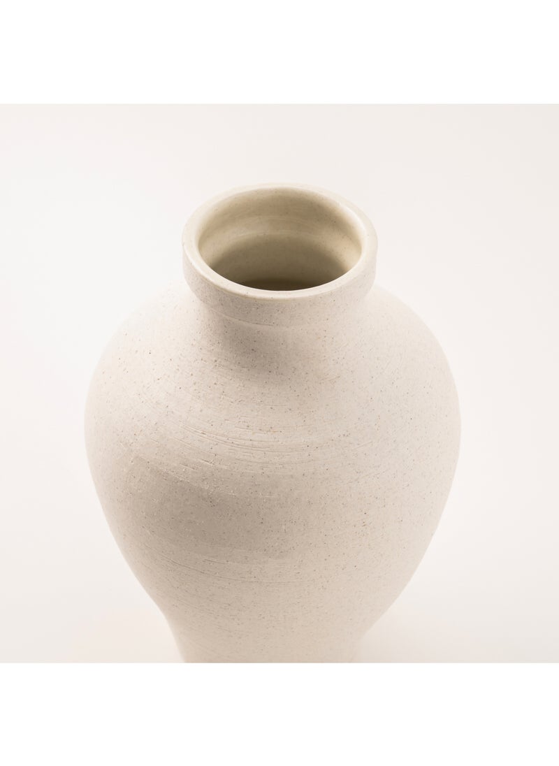Homez - Selah off white ceramic cylindrical vase - Image 1
