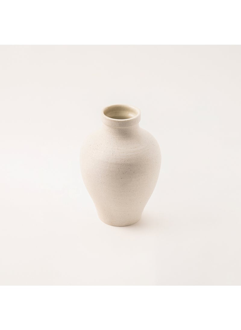 Homez - Selah off white ceramic cylindrical vase - Image 1