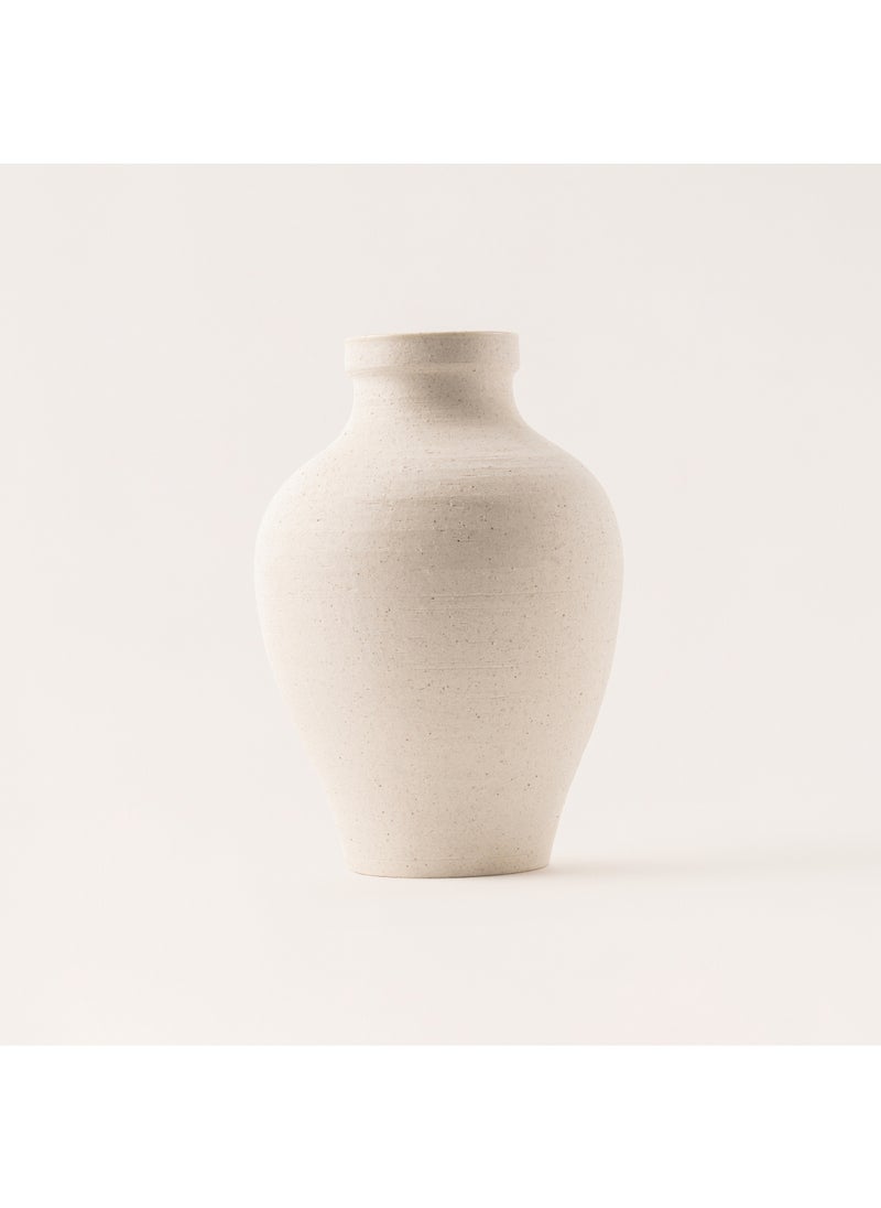 Homez - Selah off white ceramic cylindrical vase - Image 1