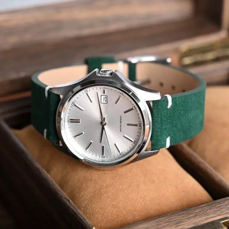 Bluejw Lionorm Quick Release Genuine Suede Leather Watch Band – Replace the Watch Strap for 16mm 18mm 20mm 22mm Watches, Premium Replacement Strap - Image 4