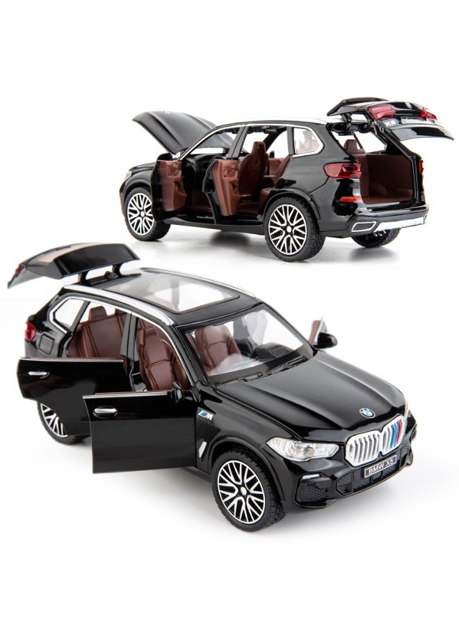 BMW X5 SUV 1:32 Scale Zinc Alloy Pull Back Model Car Toy with Sound and Light, Black - Image 4