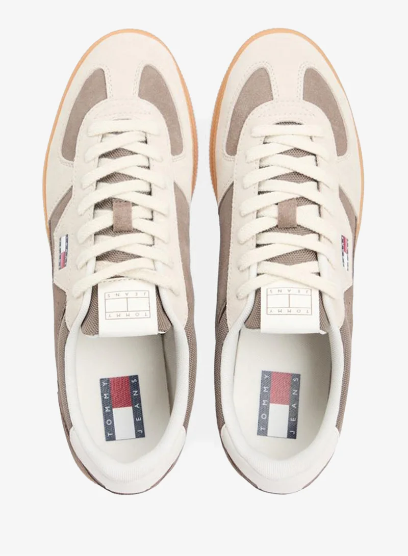 TOMMY JEANS Newsprint Wich Edge Suede Low Top Lace Up Sneakers for Men | Best Price UAE
