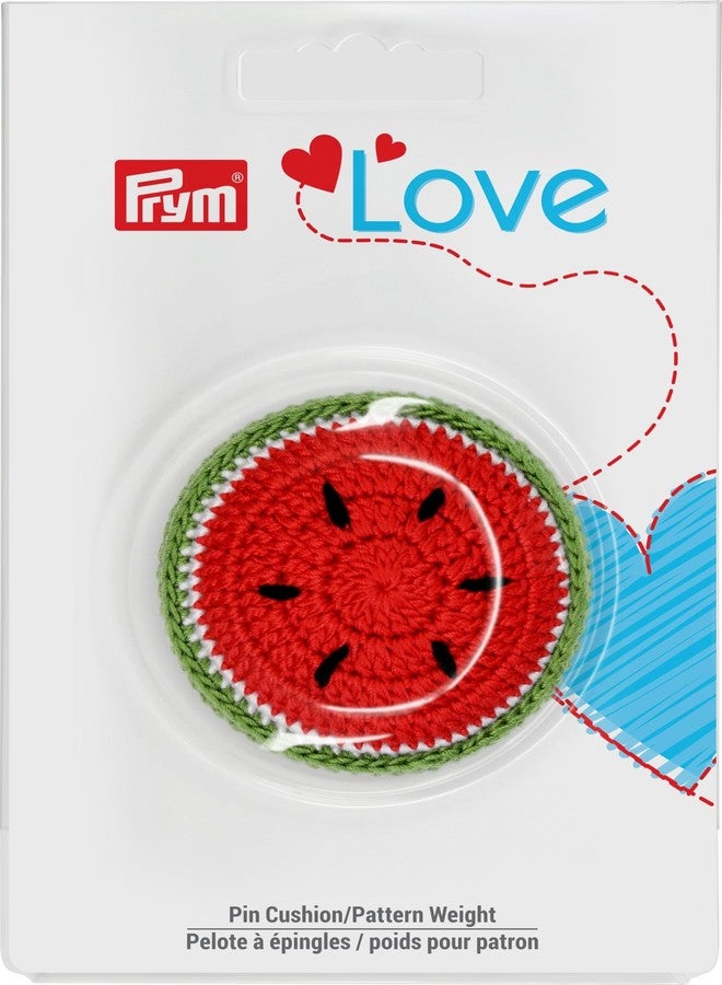 Prym Love Pin Cushion/Pattern Weight-Melon Pincushion, Red