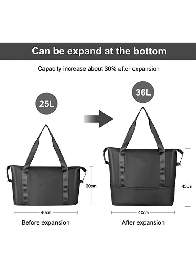 Travel Duffel Bag，Sports Large Capacity Folding Bag,Travel Lightweight Waterproof Carry on Luggage Bags with Fixed Strap,Oxford Fabric Duffel Bag  - Image 2