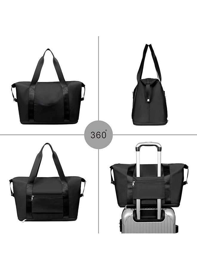 Travel Duffel Bag，Sports Large Capacity Folding Bag,Travel Lightweight Waterproof Carry on Luggage Bags with Fixed Strap,Oxford Fabric Duffel Bag  - Image 3