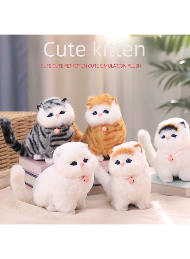 Realistic Calling Cat Plushie Toy Animal Model Ornament Cute Pet Birthday Gift For Girlfriend-Color:Hair-like Monkey Face Cat (gift Box) - Image 2