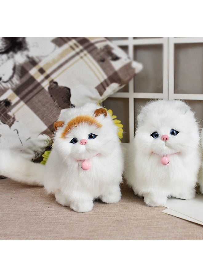 Realistic Calling Cat Plushie Toy Animal Model Ornament Cute Pet Birthday Gift For Girlfriend-Color:Hair-like Monkey Face Cat (gift Box) - Image 4