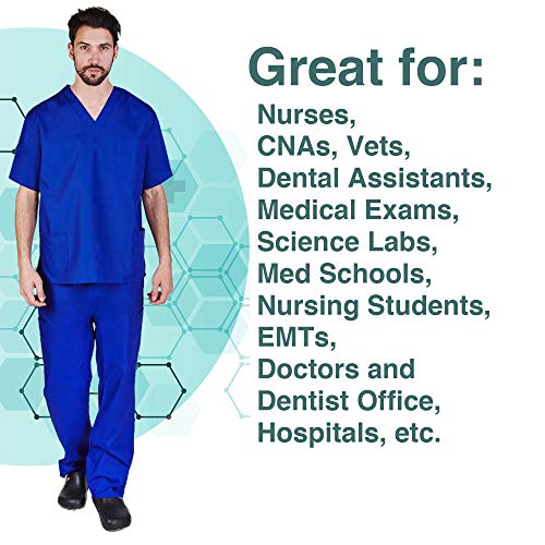 Natural Uniforms Comfortable Fit Men's Workwear Uniform 8 Pocket Top and Pant Set XL Dark Royal Blue - Image 3