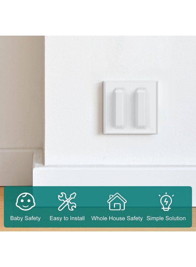 CLYMENE Light Switch Cover Guard, Child Proof Wall Switch Cover Keeps Your Lights or Switches from Getting Accidentally Turned ON or Off, Toggle Style (White, 2 Pack) - Image 5