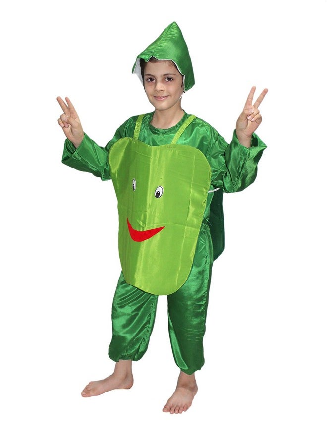 Kaku Fancy Dresses Kaku Fancy Dresses Polyester Capsicum Vegetables Costume -Green, 5-6 Years, for Boys & Girls  - Image 3