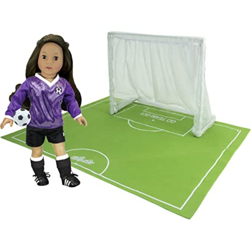 Sophia's 18" Doll 3 pc. Soccer Play Set with Goal Net, Sports Field, Soccer Ball, and Mesh Carrying Pouch - Image 5