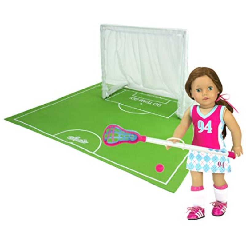 Sophia's 18" Doll 3 pc. Soccer Play Set with Goal Net, Sports Field, Soccer Ball, and Mesh Carrying Pouch - Image 4