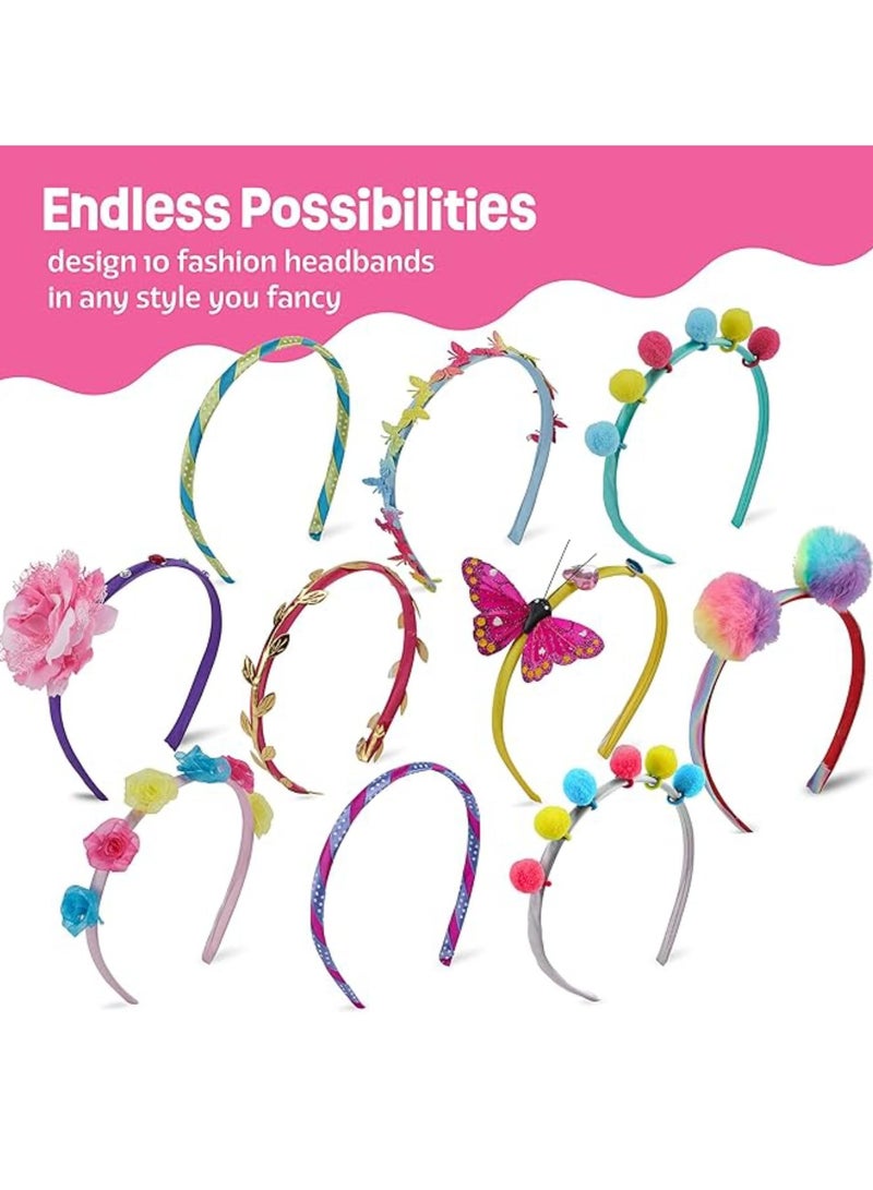 HaHaHai Headband Making Kit - Make Your Own Headband Making Kit for Girls, DIY Hair Accessories Set, Arts and Crafts for Kids Ages 5+, Little Children's Art & Craft Birthday Gifts Party Favors  - Image 3