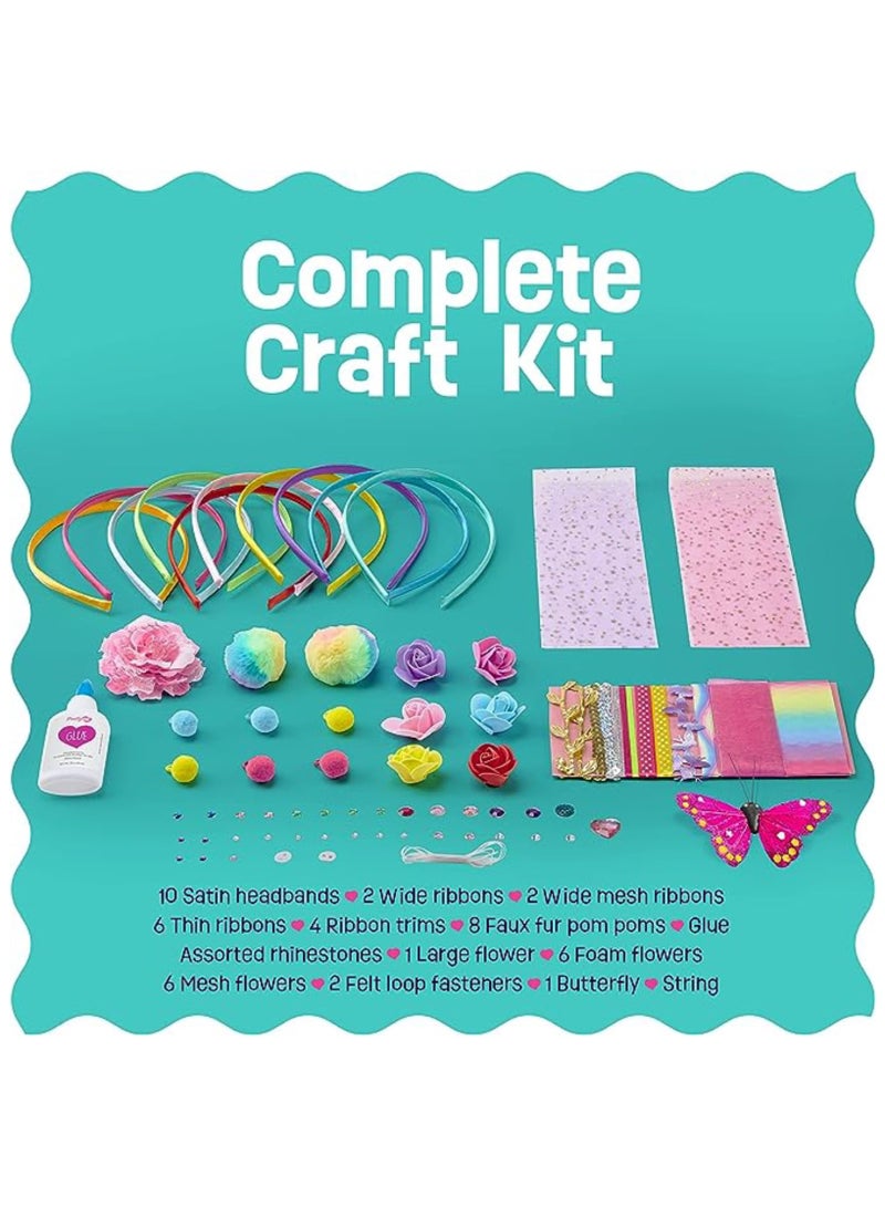 HaHaHai Headband Making Kit - Make Your Own Headband Making Kit for Girls, DIY Hair Accessories Set, Arts and Crafts for Kids Ages 5+, Little Children's Art & Craft Birthday Gifts Party Favors  - Image 4