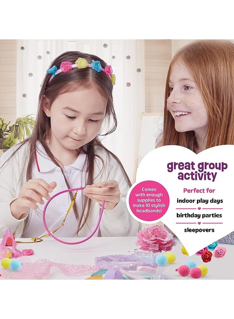 HaHaHai Headband Making Kit - Make Your Own Headband Making Kit for Girls, DIY Hair Accessories Set, Arts and Crafts for Kids Ages 5+, Little Children's Art & Craft Birthday Gifts Party Favors  - Image 5
