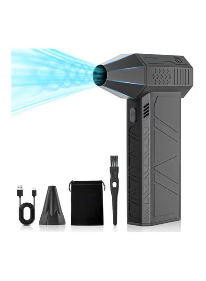 سناجل منفاخ هواء كهربائي توربو نفاث، 130,000 دورة في الدقيقة، لاسلكي، قابل لإعادة الشحن، صغير الحجم، مزود بثلاث سرعات للتحكم في تنظيف الكمبيوتر، ولوحة المفاتيح، والسيارة، والمنزل - Image 1