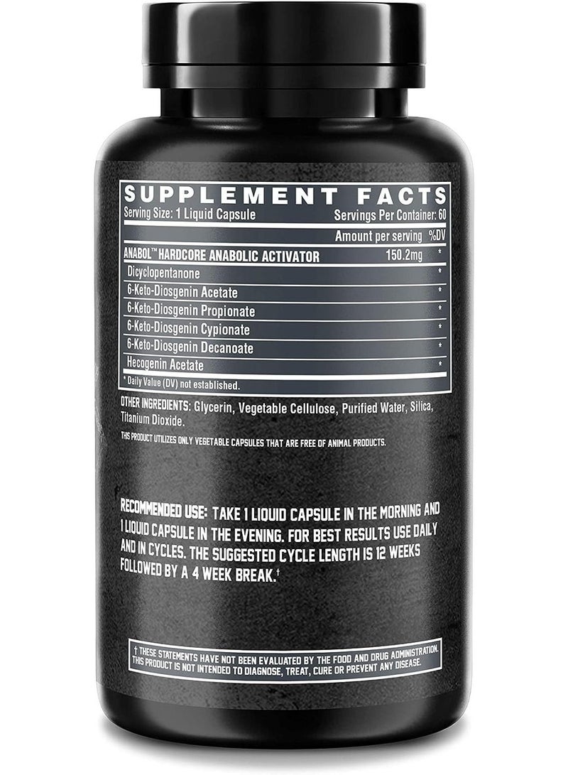 Nutrex Research نوتريكس ريسيرش هاردكور أكتيفاتور، باني العضلات ووكيل التصلب - 60 كبسولة - Image 3