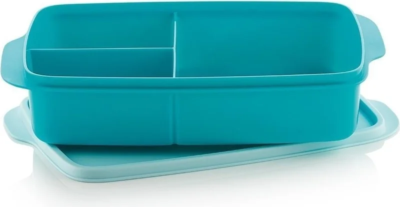 Tupperware Lunch Box with Compartments 1l Water Blue