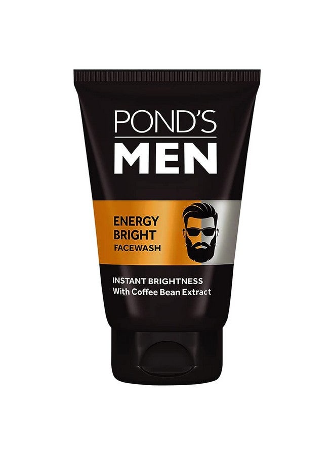 Pond's Men, Energy Bright Facewash, 100G, For Instant Brightness, With Coffee Bean Extract & Menthol, Anti-Dullness & Brightening Face Wash, Specially Developed For Men - Image 1