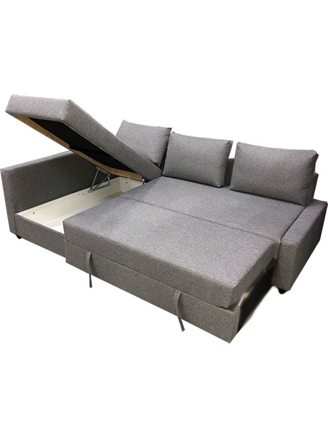 KARNAK Diwan Sofa Cum Bed With Storage Box Convertible For Living Room Home Office Grey 3 Seater Grey 140X213X75 Cm  - Image 3