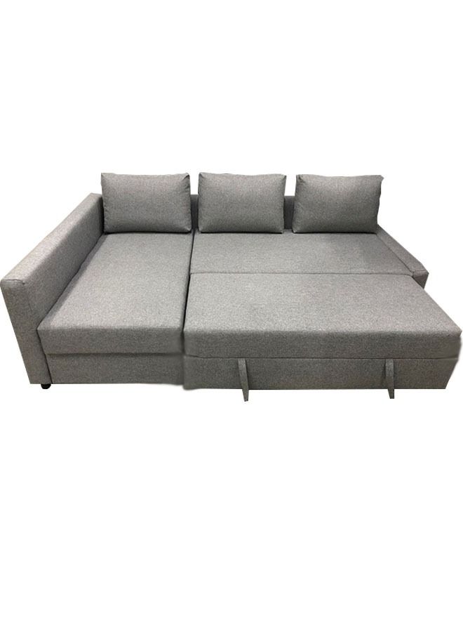 KARNAK Diwan Sofa Cum Bed With Storage Box Convertible For Living Room Home Office Grey 3 Seater Grey 140X213X75 Cm  - Image 2