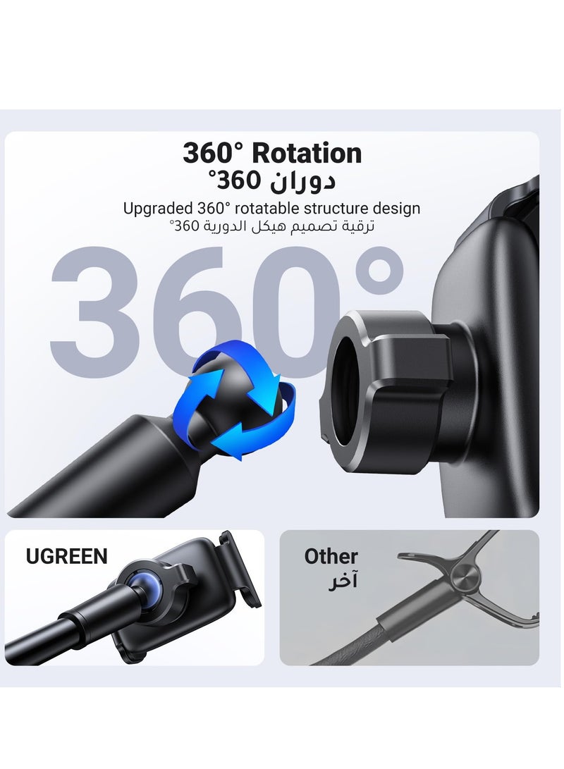 شو وو حامل هاتف المحمول للسرير، حامل iPhone معقوفة، حامل هاتف المحمول بذراع طويل، حامل iPhone قابل للتعديل لطاولة السرير متوافقة مع سلسلة iPhone 15/14/13 Galaxy S24 Ultra S23، سيليكون - Image 4