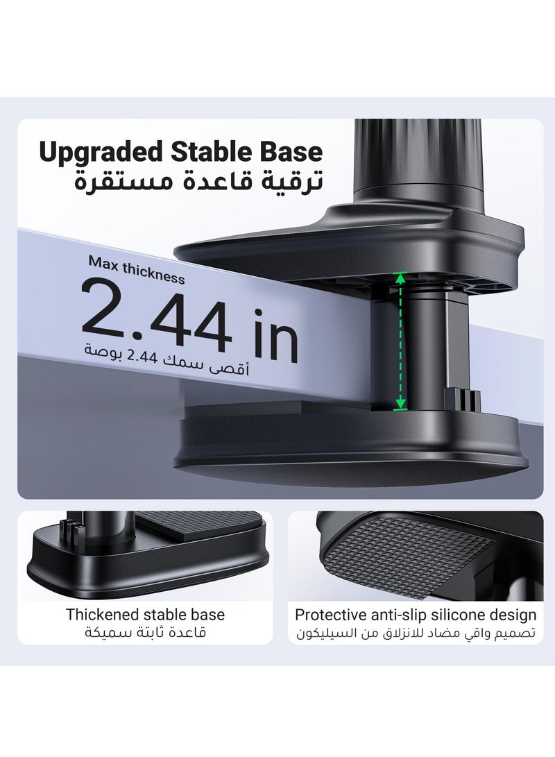 شو وو حامل هاتف المحمول للسرير، حامل iPhone معقوفة، حامل هاتف المحمول بذراع طويل، حامل iPhone قابل للتعديل لطاولة السرير متوافقة مع سلسلة iPhone 15/14/13 Galaxy S24 Ultra S23، سيليكون - Image 5