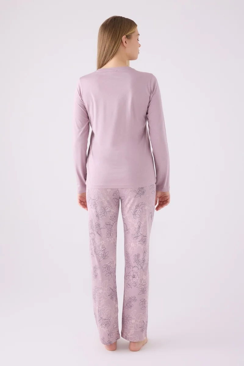 بيير كاردان Double Pajama Set Light Rose - Jersey - 2 Piece Set