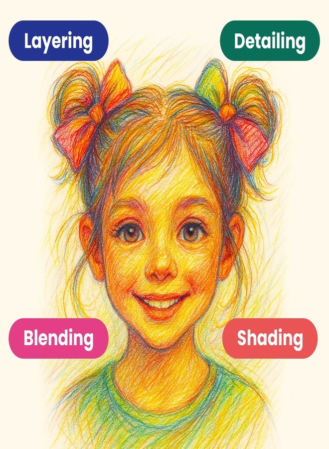 TinyGeeks 12 Rainbow Colored Pencils - Rainbow Crayons - Multi Colored Pencils - Art Supplies for Kids 8-12, Gifts for 5-12 Year Old Girl Birthday, Arts and Crafts, Stocking Stuff for Girl - Image 4