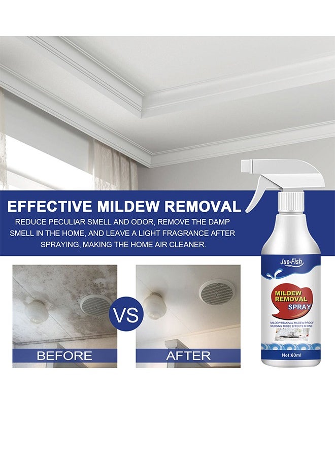 Jue-Fish Mildew Remover For Cleaning Bathroom Tiles, Walls, Ceilings, Mildew Spots, Multi-Functional Mildew Removal Spray