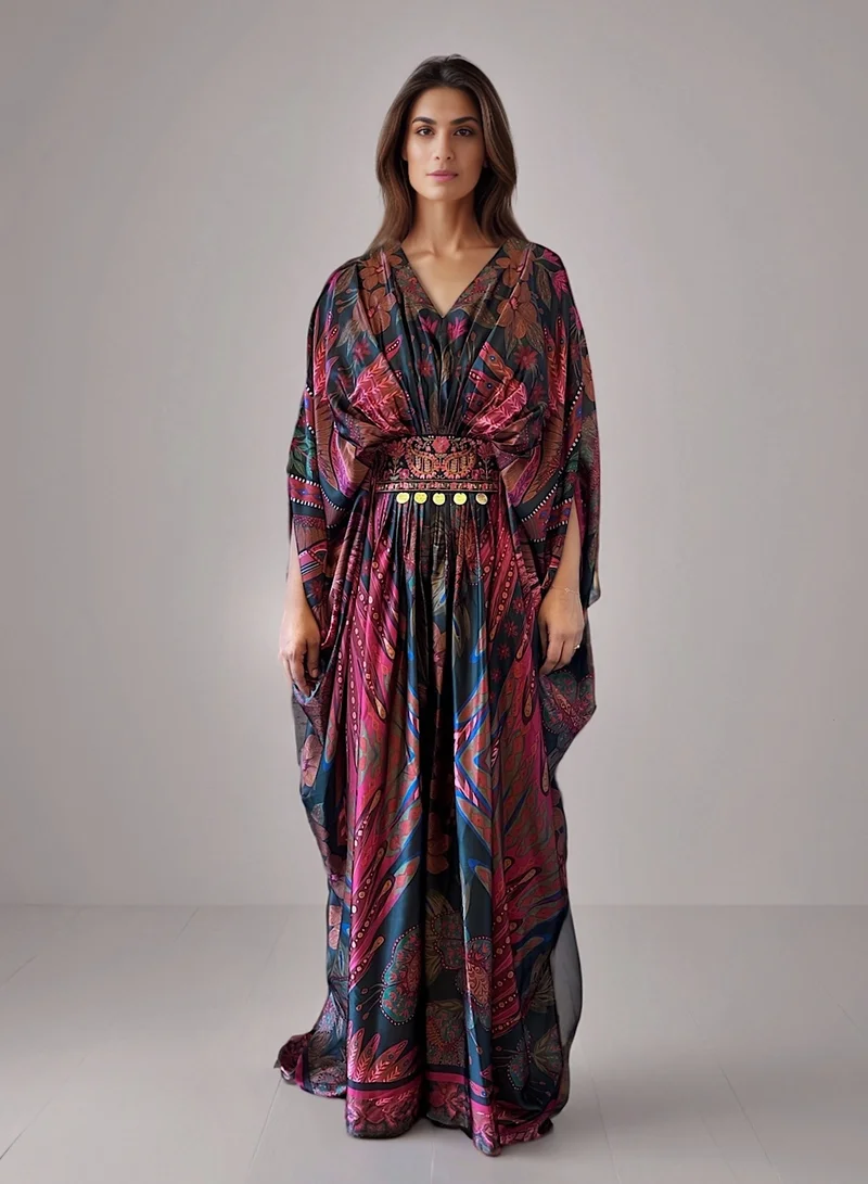 إكستاسي Abstract Printed Kaftan