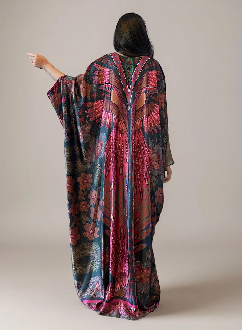 إكستاسي Abstract Printed Kaftan