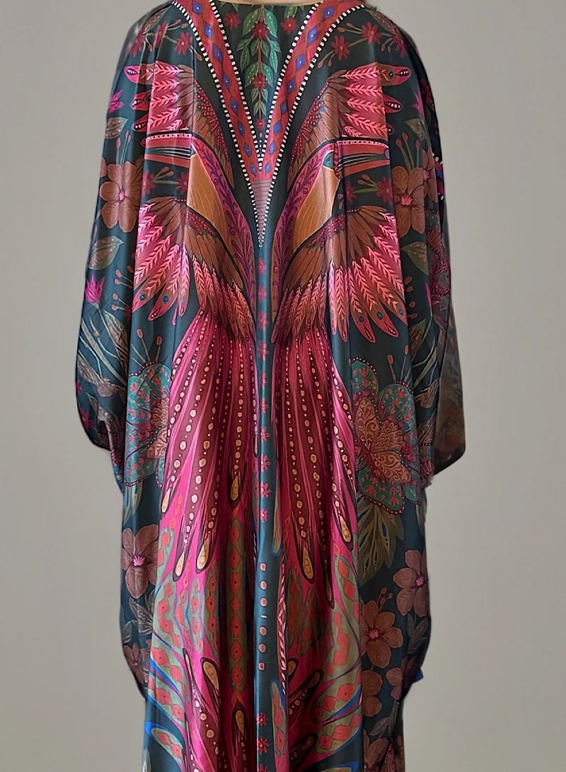 إكستاسي Abstract Printed Kaftan