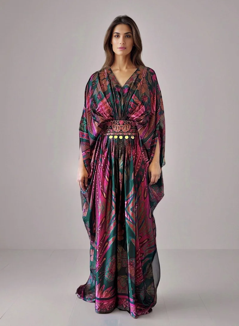 ECSTACY Abstract Printed Kaftan