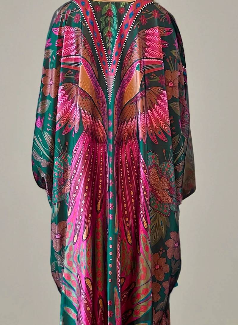ECSTACY Abstract Printed Kaftan