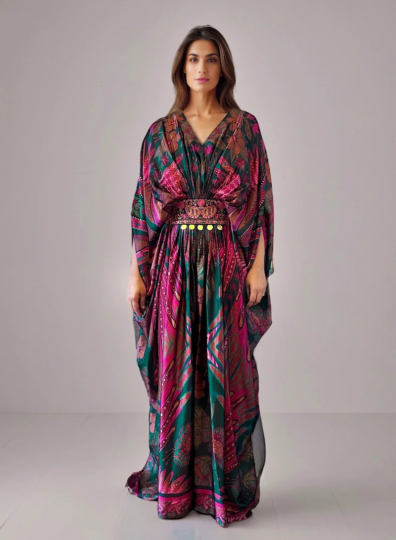 ECSTACY Abstract Printed Kaftan