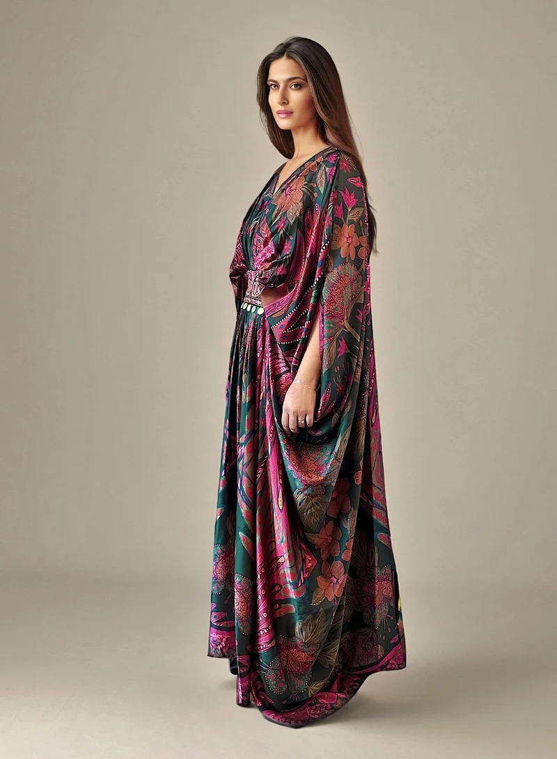 ECSTACY Abstract Printed Kaftan