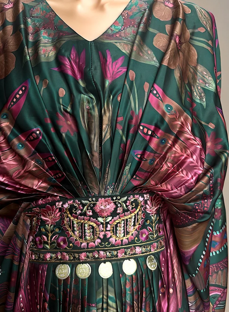 ECSTACY Abstract Printed Kaftan