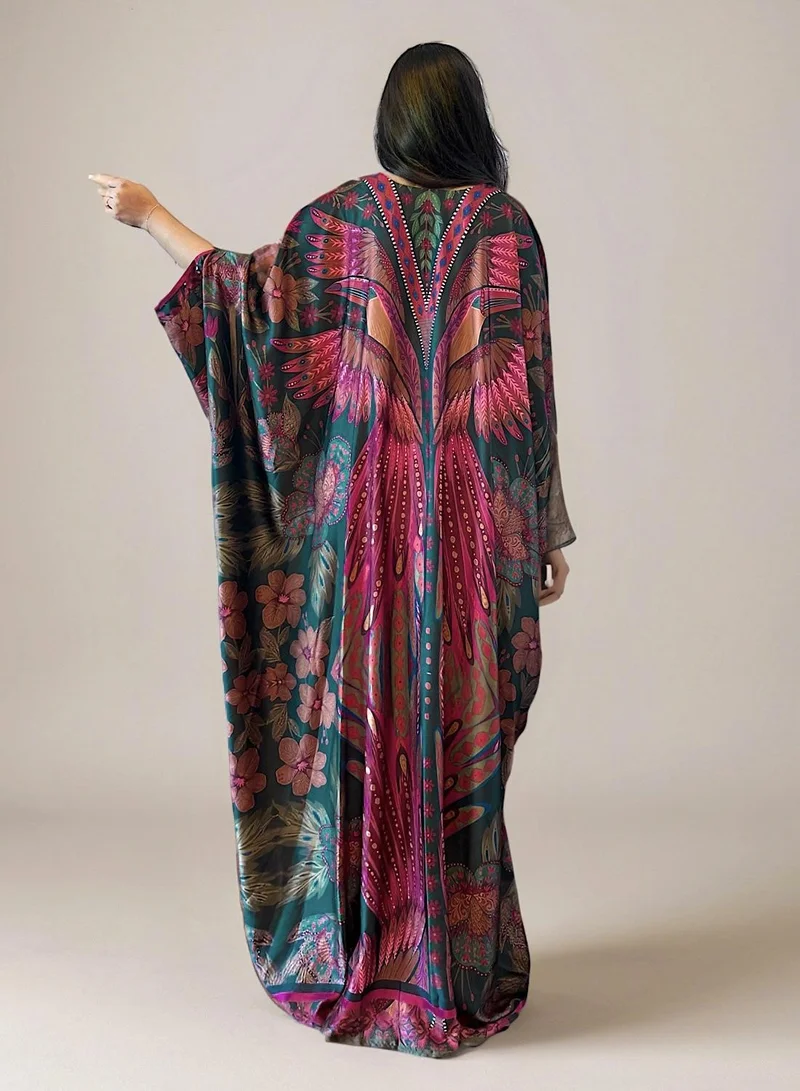 ECSTACY Abstract Printed Kaftan