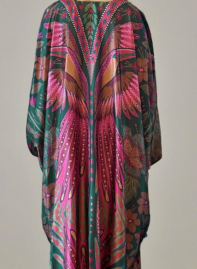 ECSTACY Abstract Printed Kaftan