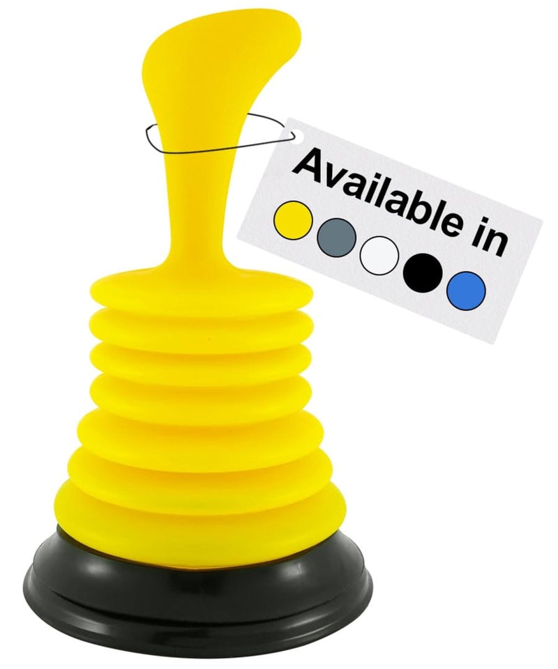 Meadow Lane Small 7 Sink Plunger  Mini Clog Remover for Kitchen  Bathroom Sink Drains  Hand Ergonomic SpaceSaving  Powerful Suction  Universal Fit for Home or Commercial Use Yellow