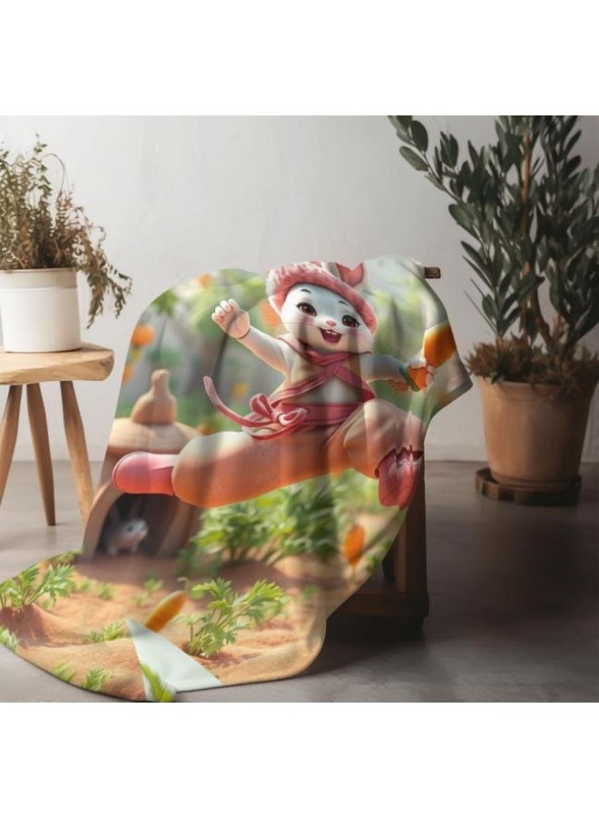 general Children's or student cartoon flannel thin blanket (warm and comfortable, suitable for sleep, games) 100cm*150cm - 133 - Image 1