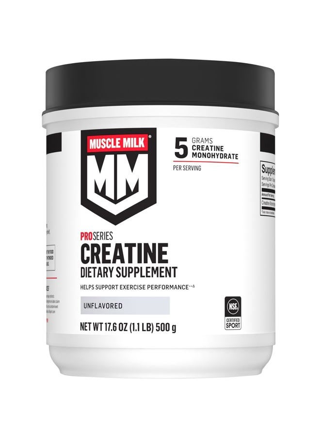 Pro Series Creatine Powder Supplement, Unflavored, 1.1 Pound, 100 Servings, 5g Creatine Monohydrate, NSF Certified for Sport, Packaging May Vary
