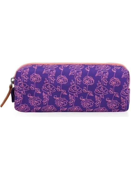 يو اس بولو اسن Purple Floral Pencil Case PLKLK22149