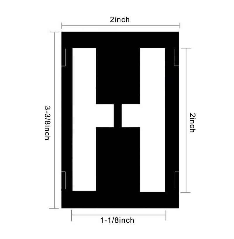 Attisstore 2 inch Letter Stencils Kit, Plastic Letters and Numbers Interlocking Stencil Set 138 Piece - Image 4