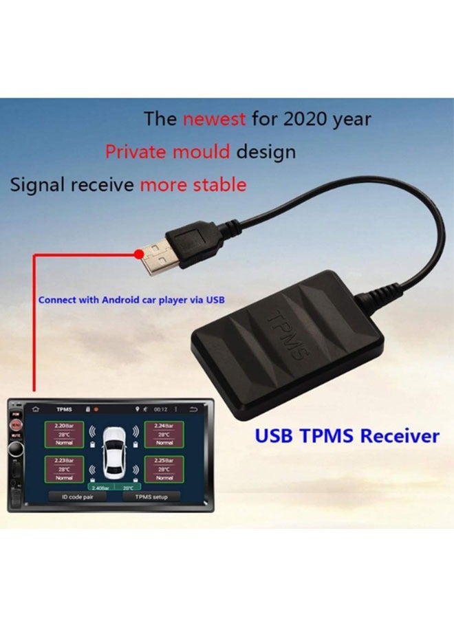 Loquat Tire Pressure Monitoring System USB Android Navigation Tire Pressure Monitoring Alarm System Wireless Digital Transmission TPMS - Image 5